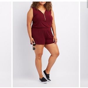 Zip front romper. Almost new only wore once